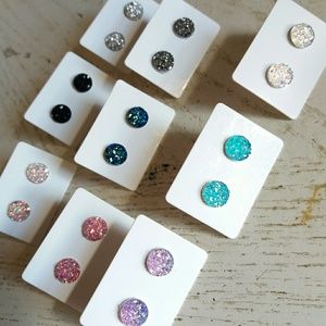 New 8mm Druzy Studs 9 for $25